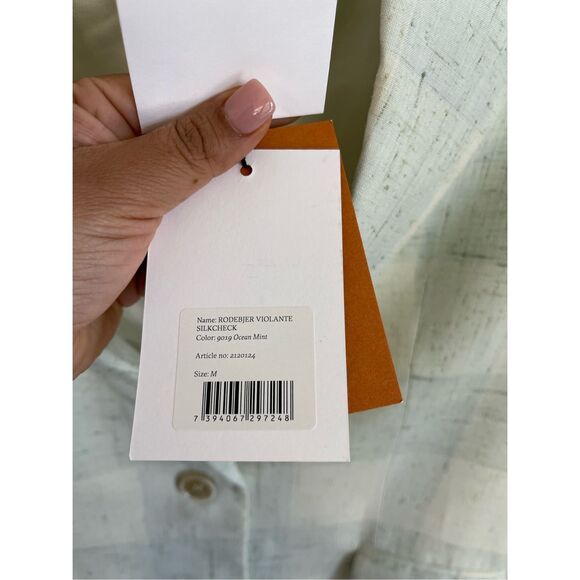 Rodebjer Violante single-breasted blazer in ocean mint Size Medium NWT - Picture 4 of 5